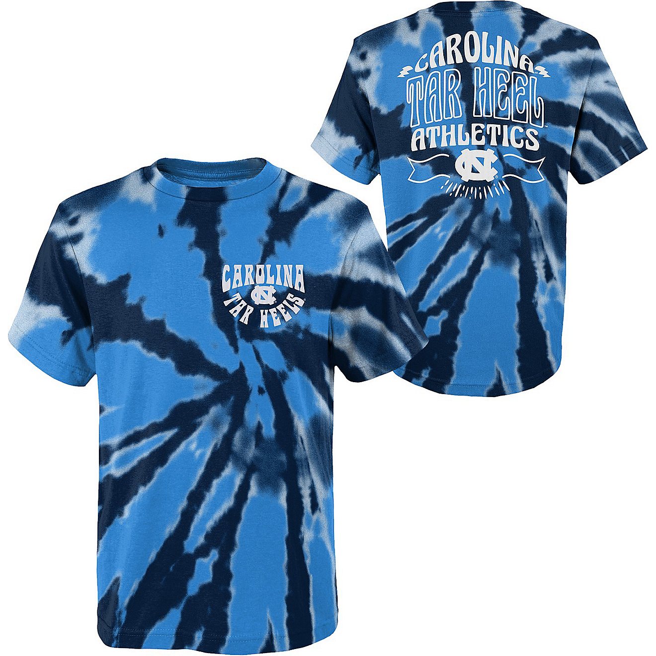 Outerstuff Kids' University of North Carolina Pennant Tie Dye T-shirt                                                            - view number 1