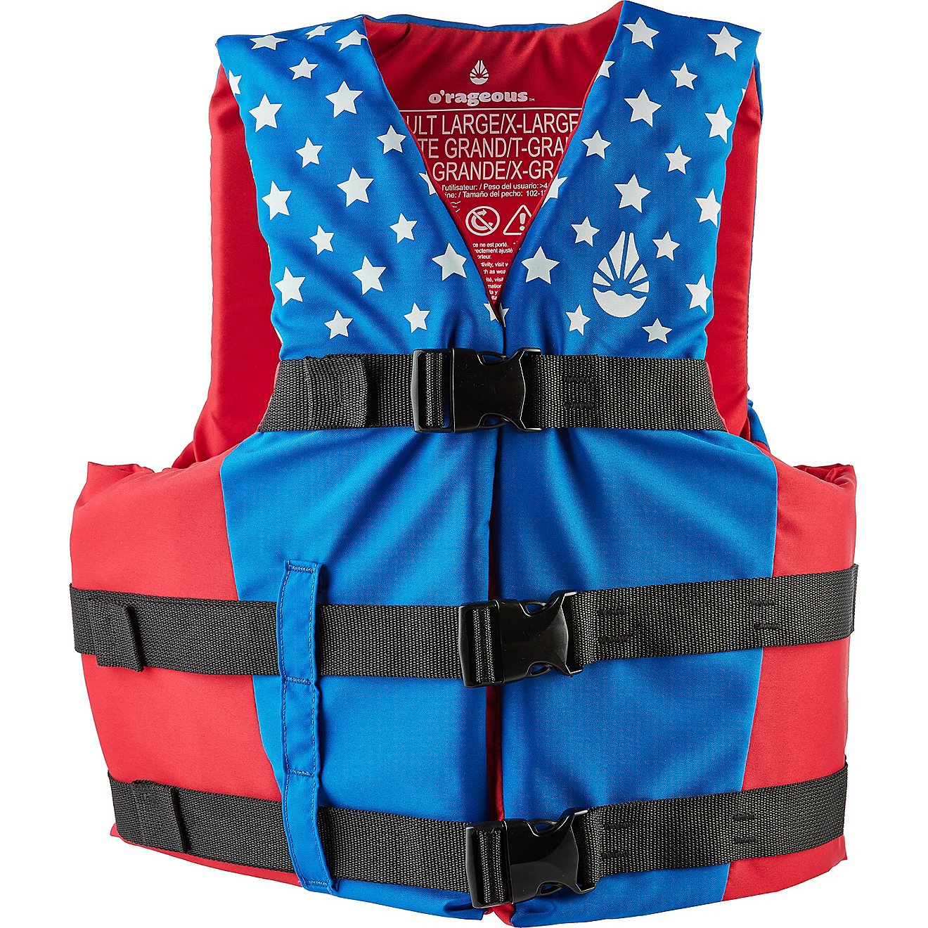 O'Rageous Adults' Americana Nylon Life Vest                                                                                      - view number 1