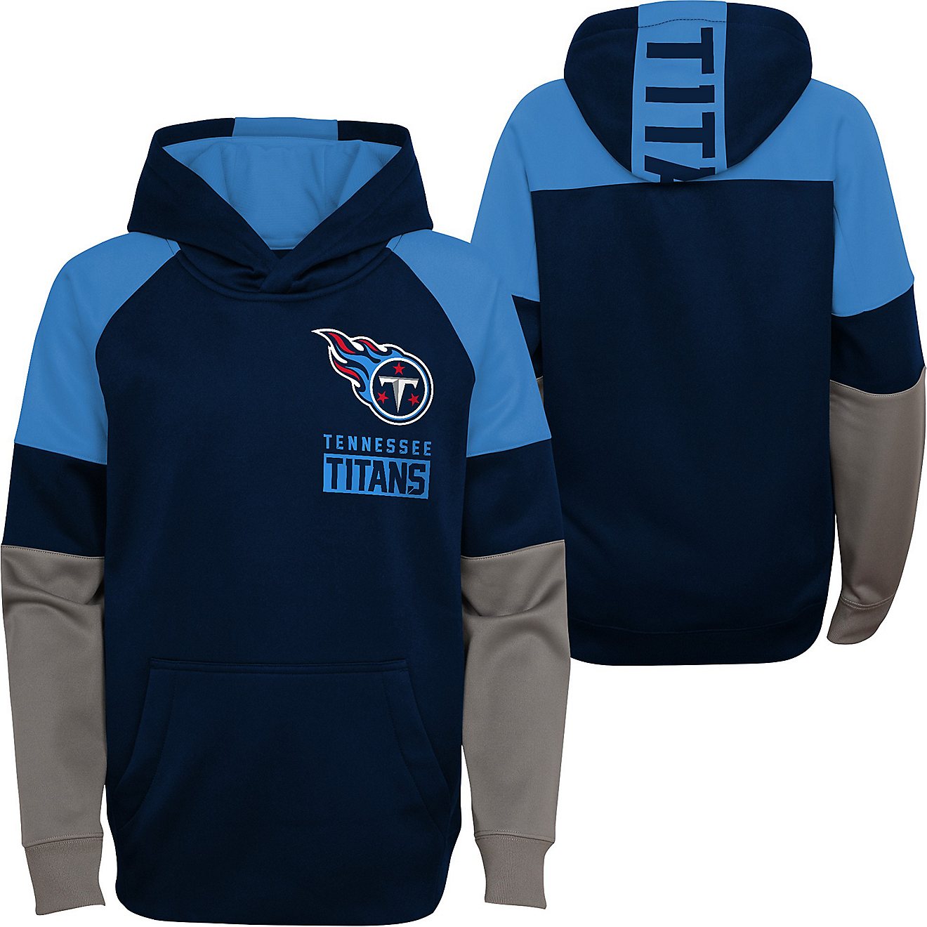 Outerstuff Kids' Tennessee Titans Play Action Performance Pullover Hoodie                                                        - view number 1