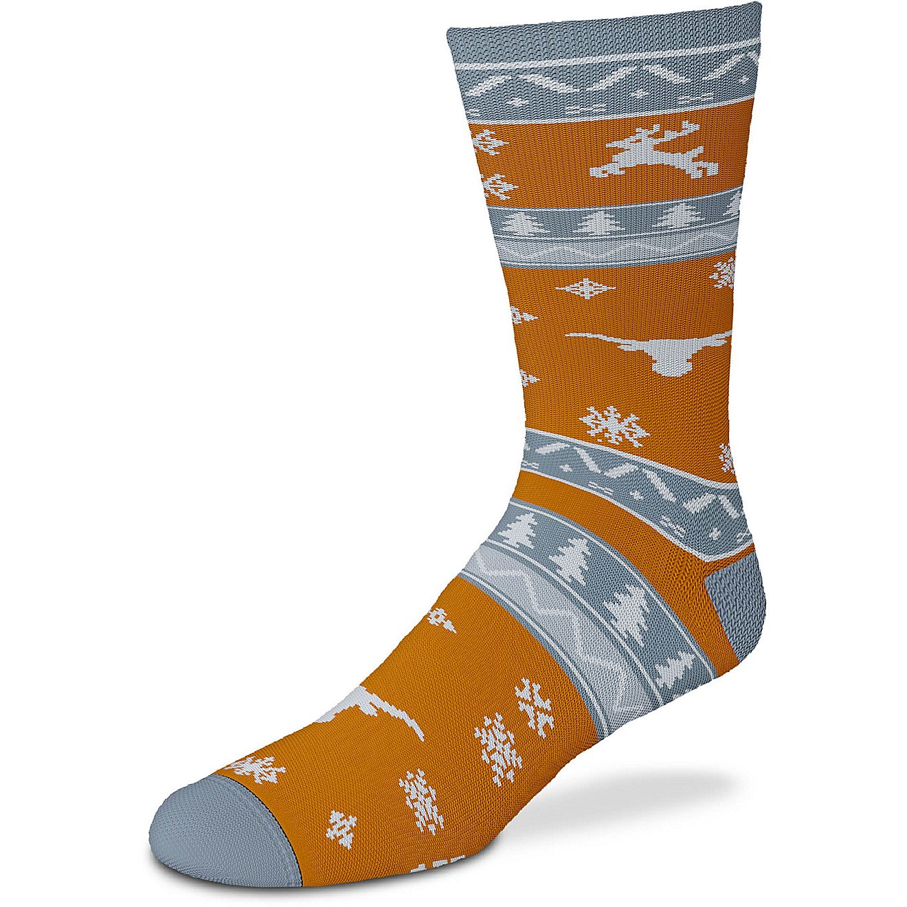For Bare Feet University of Texas Holiday Pattern Socks                                                                          - view number 1