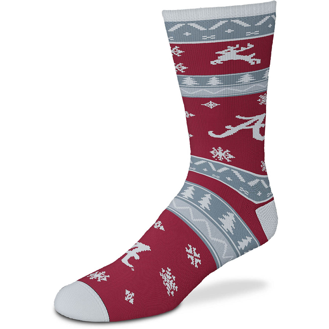 For Bare Feet University of Alabama Holiday Pattern Socks                                                                        - view number 1