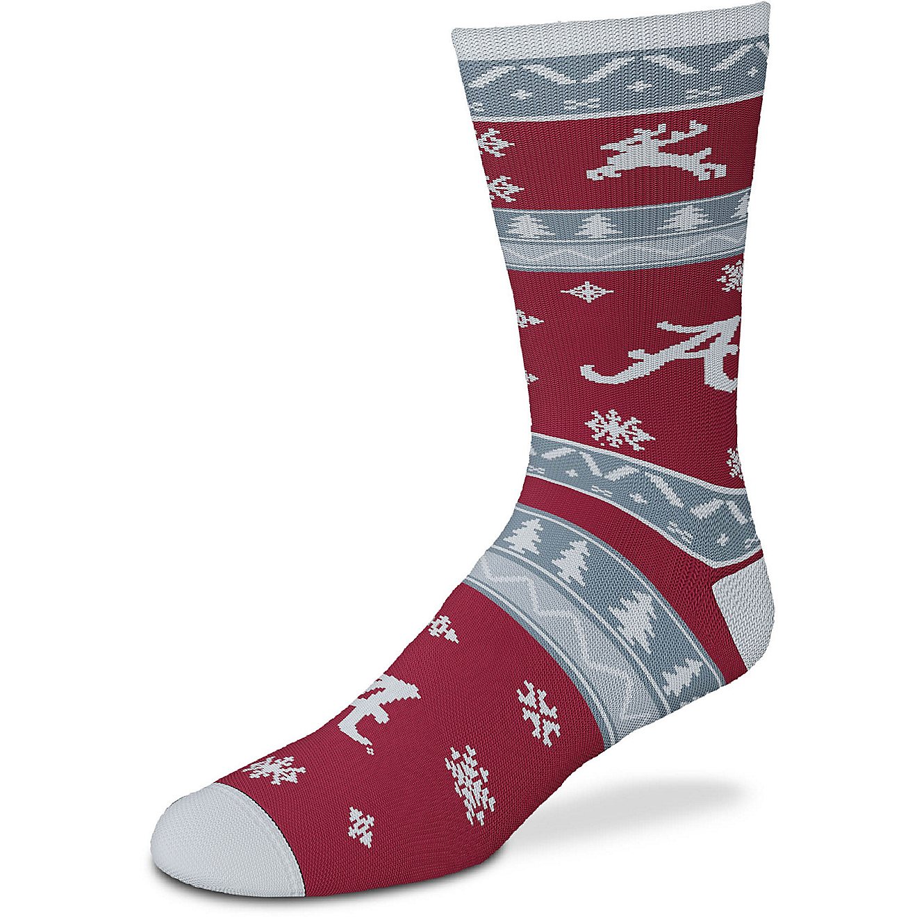For Bare Feet University of Alabama Holiday Pattern Socks                                                                        - view number 1