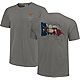 Image One Men's University of Texas Comfort Color Waving Flag and Mascot T-shirt                                                 - view number 1 image