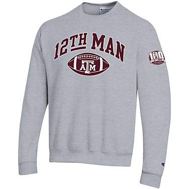 Champion Men’s Texas A&M University 100th Anniversary 12th Man Football Sweatshirt                                            
