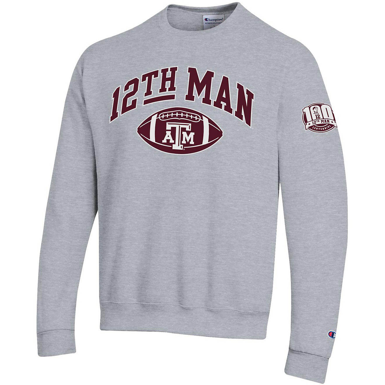 Champion Men’s Texas A&M University 100th Anniversary 12th Man Football Sweatshirt                                             - view number 1