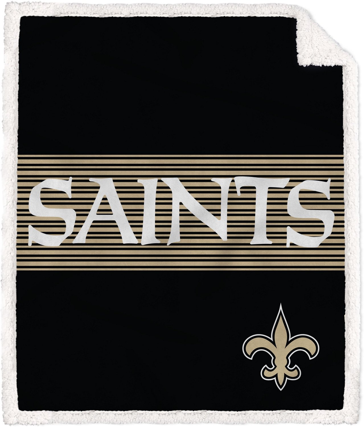 Pegasus Sports New Orleans Saints Silk Touch Sherpa Throw Blanket Academy