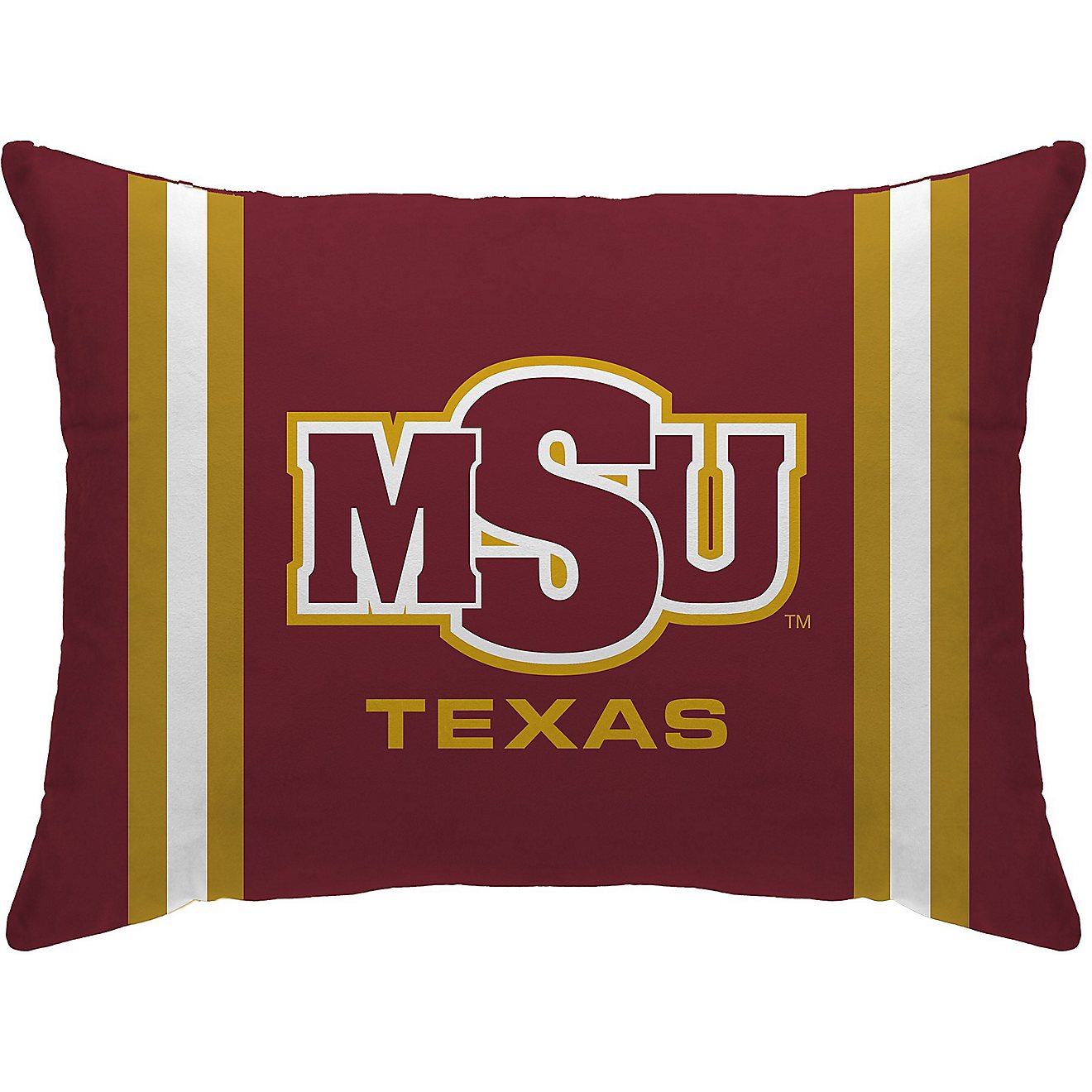 Pegasus Sports Midwestern State University Standard Stripe Logo Bed Pillow                                                       - view number 1