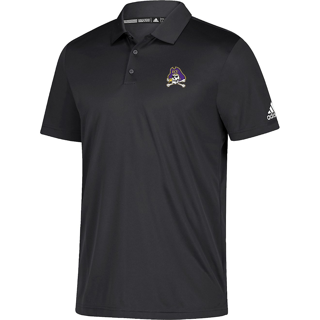 adidas Men's East Carolina University Grind Short Sleeve Polo Shirt                                                              - view number 1