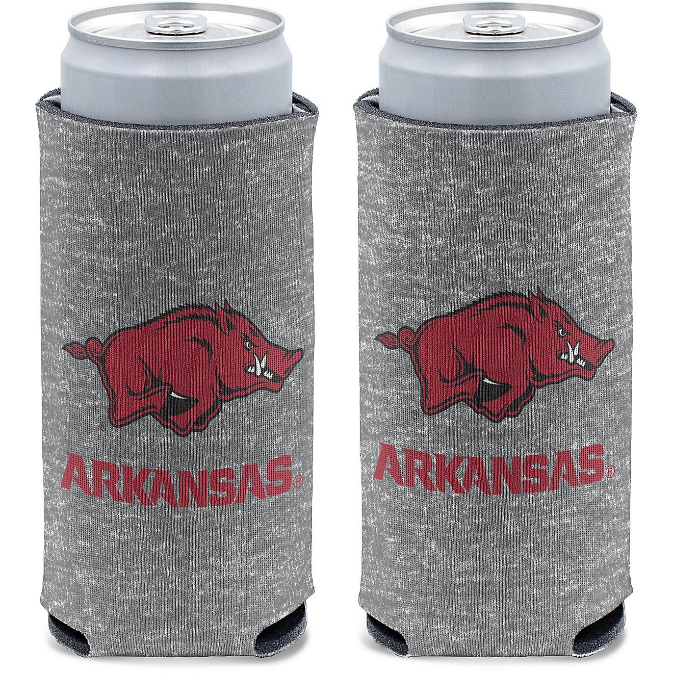 WinCraft University Of Arkansas Heathered Slim Can Cooler                                                                        - view number 1
