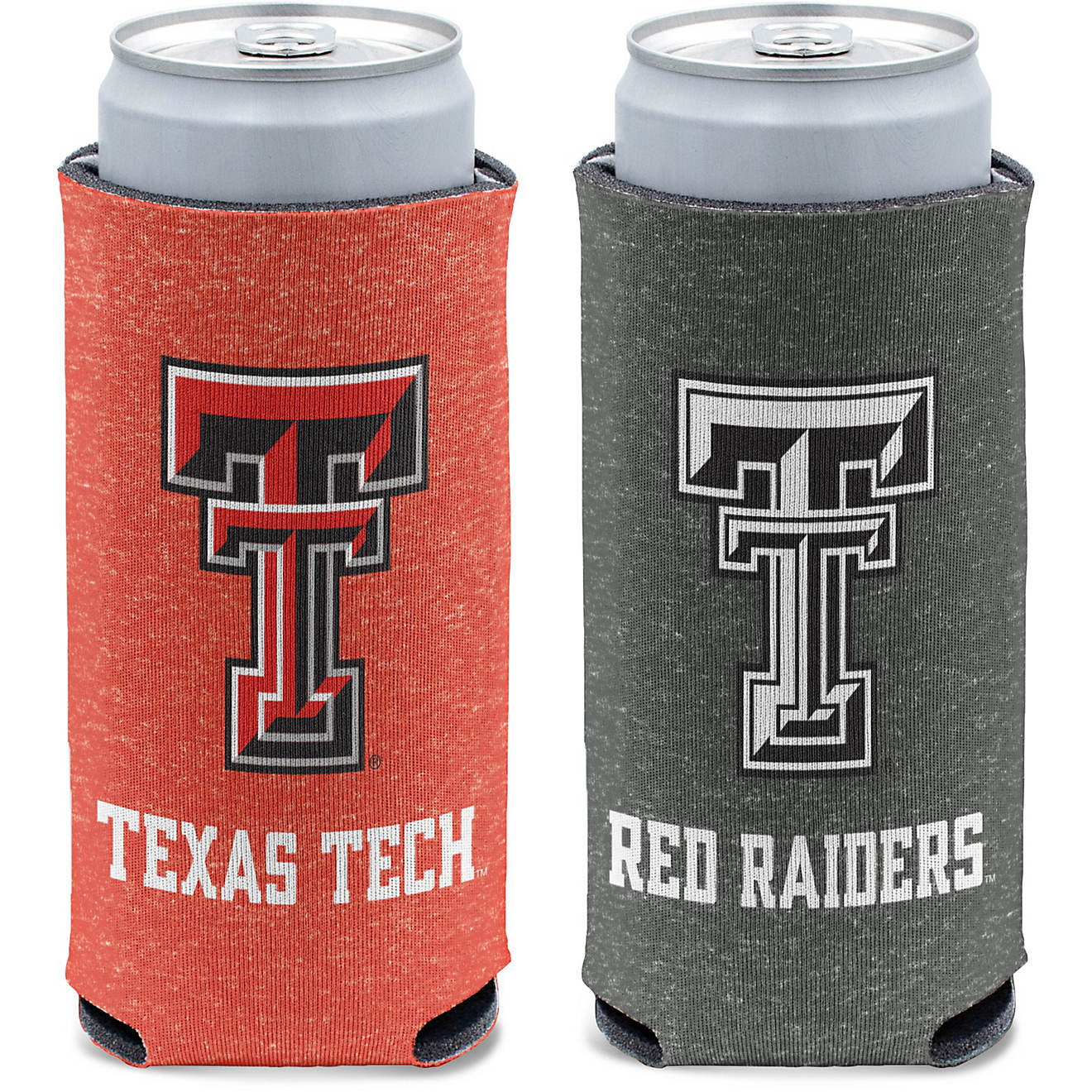 WinCraft Texas Tech University Heathered Slim Can Cooler                                                                         - view number 1