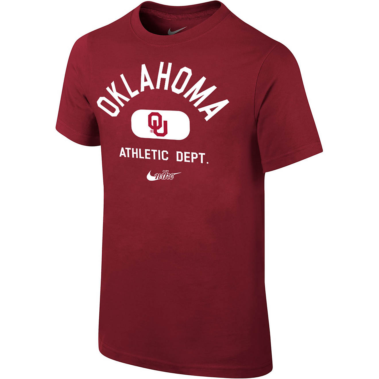 Nike Boys' University Of Oklahoma Athletic Dept. Core Short Sleeve T-shirt                                                       - view number 1