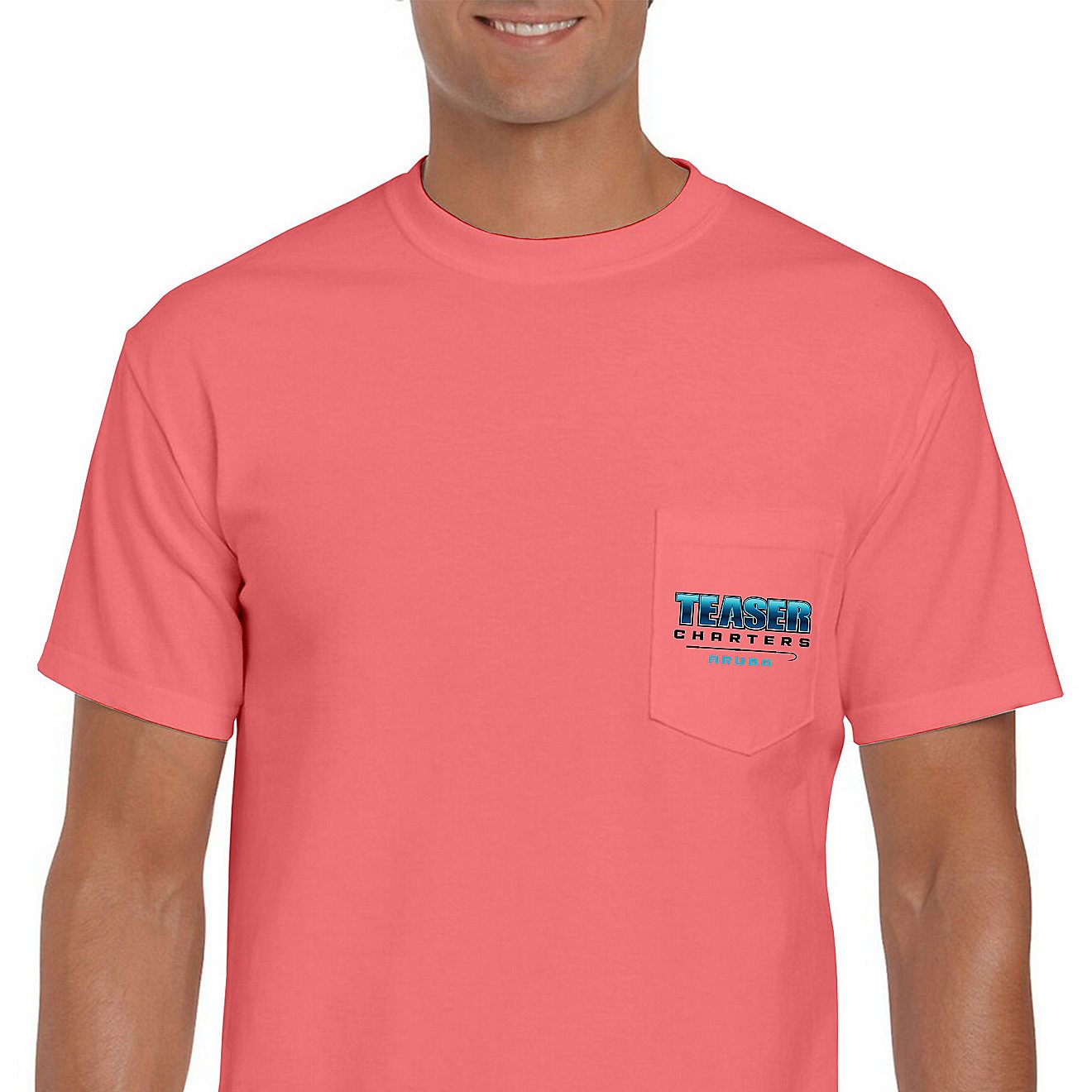 Red Tuna Men’s Teaser Cotton Pocket T-shirt                                                                                    - view number 2