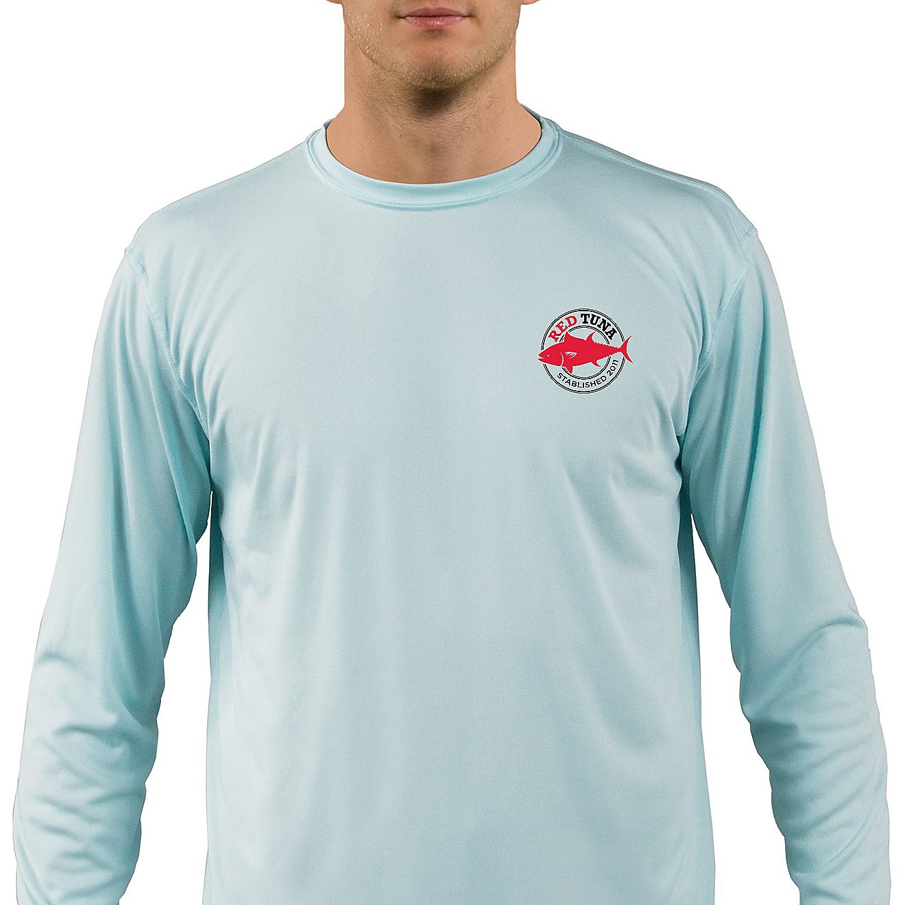 Red Tuna Men’s Texas Flag Performance Long Sleeve T-shirt                                                                      - view number 2