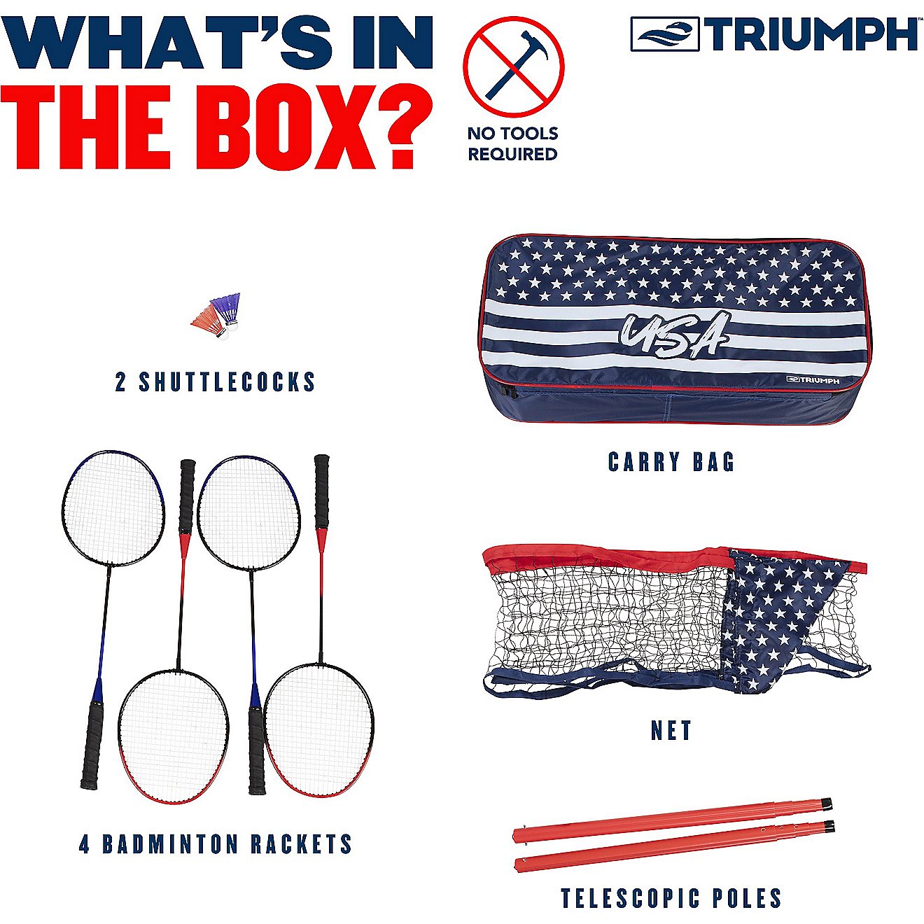 Triumph Patriotic Portable Badminton Set                                                                                         - view number 3