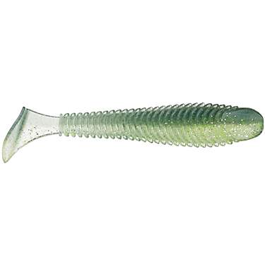 Googan Baits Saucy Swimmer 3.3 in Electric Shad Bait 7-pack                                                                     