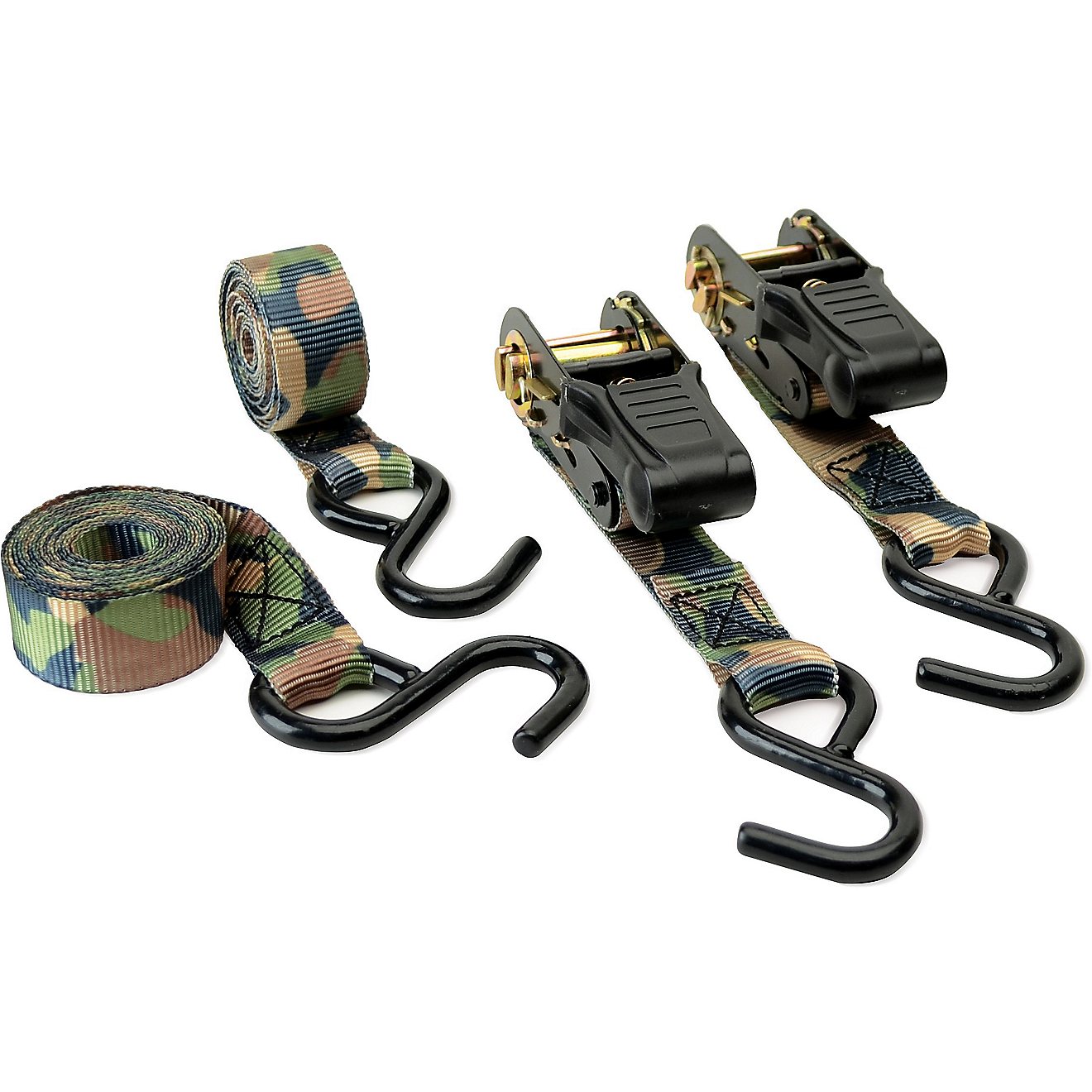 HME Camouflage Ratchet Tie Down Straps 4-Pack                                                                                    - view number 1