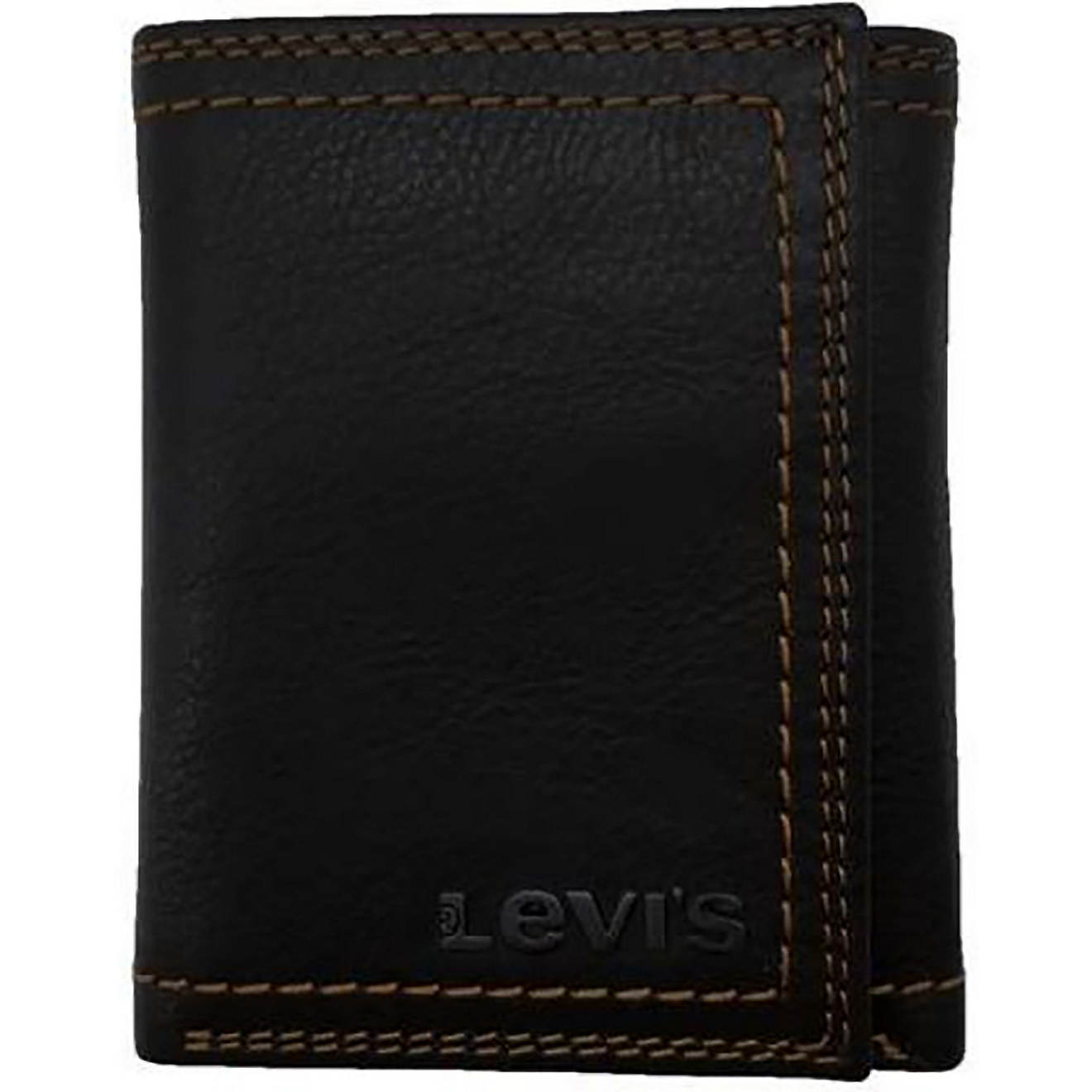 Levi's Men's RFID Leather Extra Capacity Trifold Wallet                                                                          - view number 1