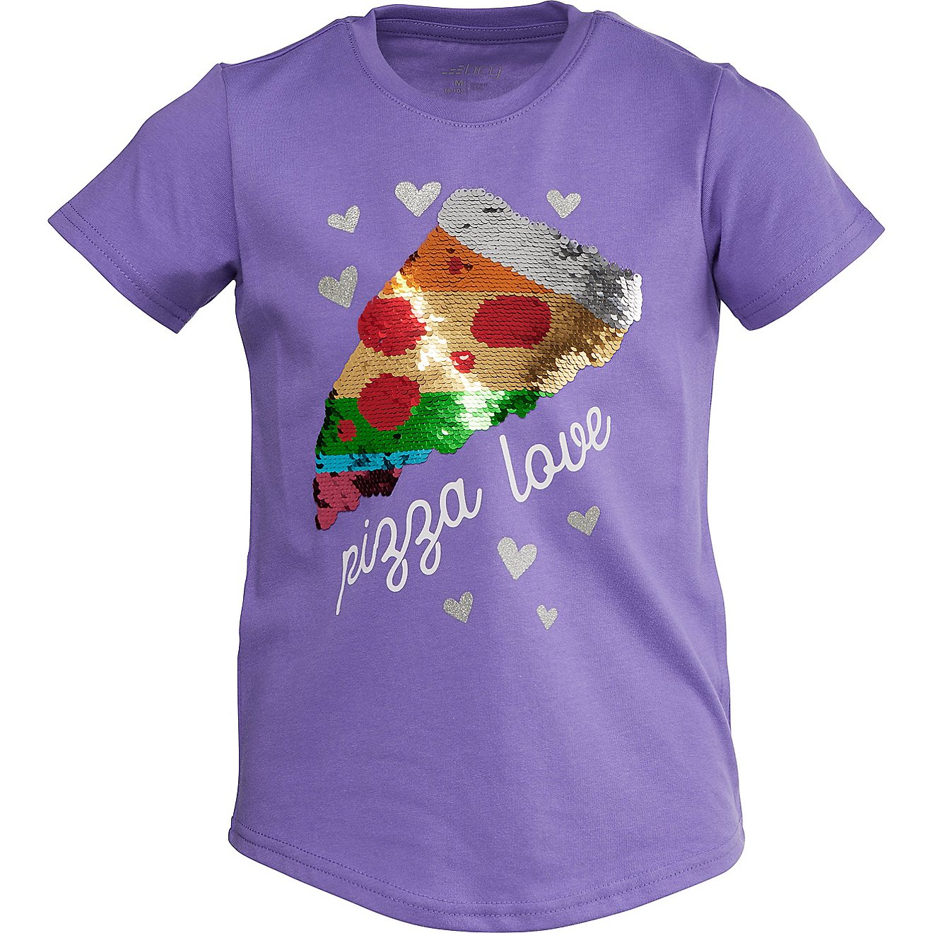 BCG Girls' Flip Sequin Pizza T-shirt                                                                                             - view number 1
