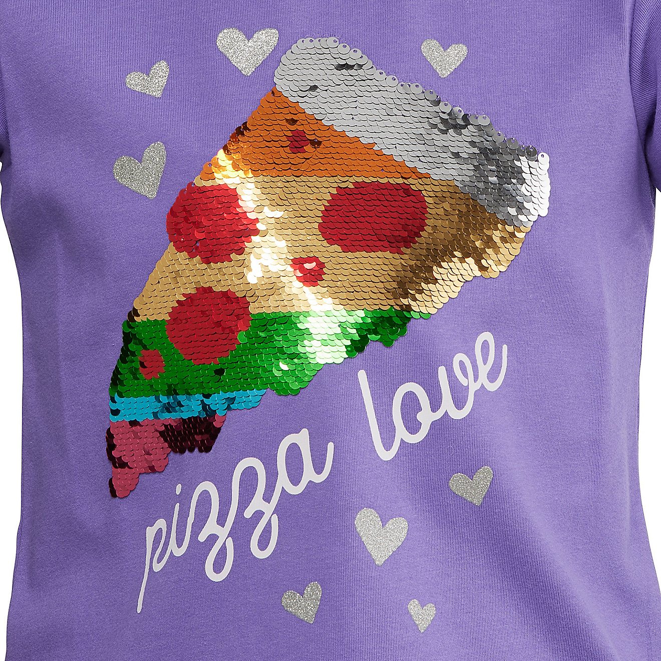BCG Girls' Flip Sequin Pizza T-shirt                                                                                             - view number 5