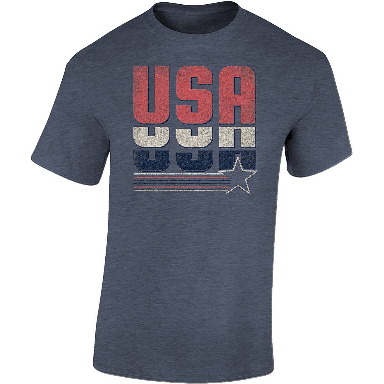 Academy Sports + Outdoors Men's USA Repeat Graphic T-shirt                                                                       - view number 1