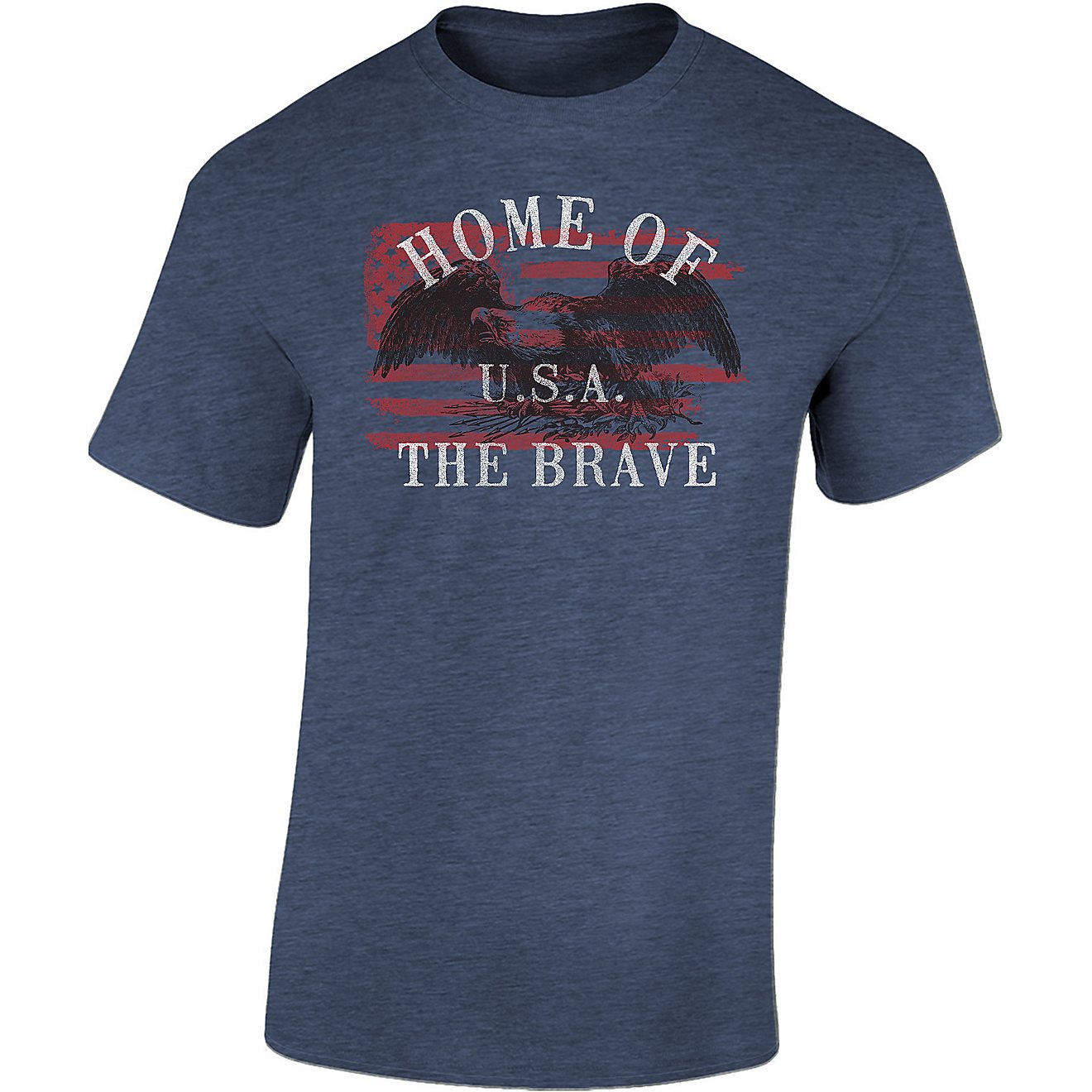 Academy Sports + Outdoors Men's Brave Eagle Graphic T-shirt                                                                      - view number 1