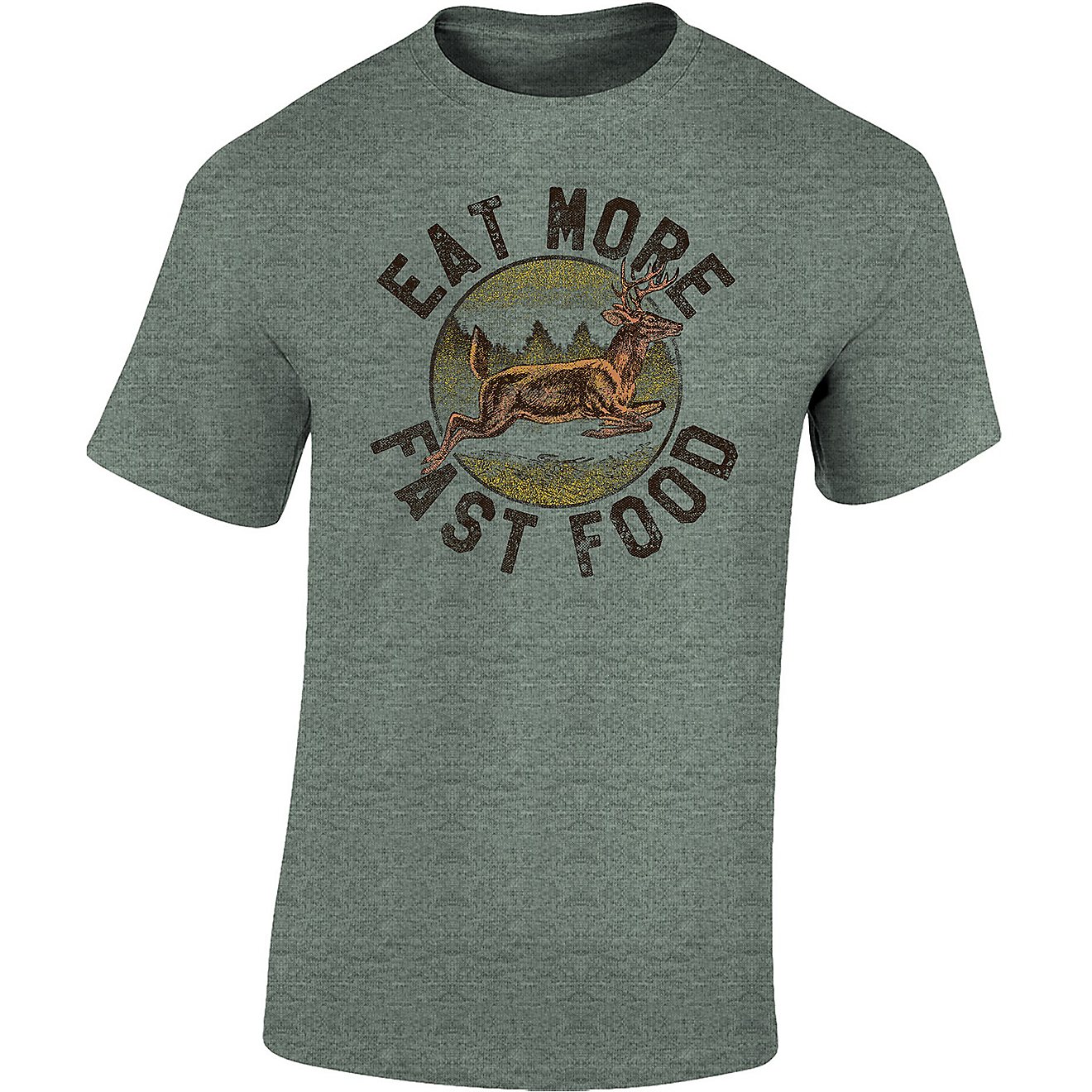 Academy Sports + Outdoors Men's Eat More Fast Food Graphic T-shirt                                                               - view number 1
