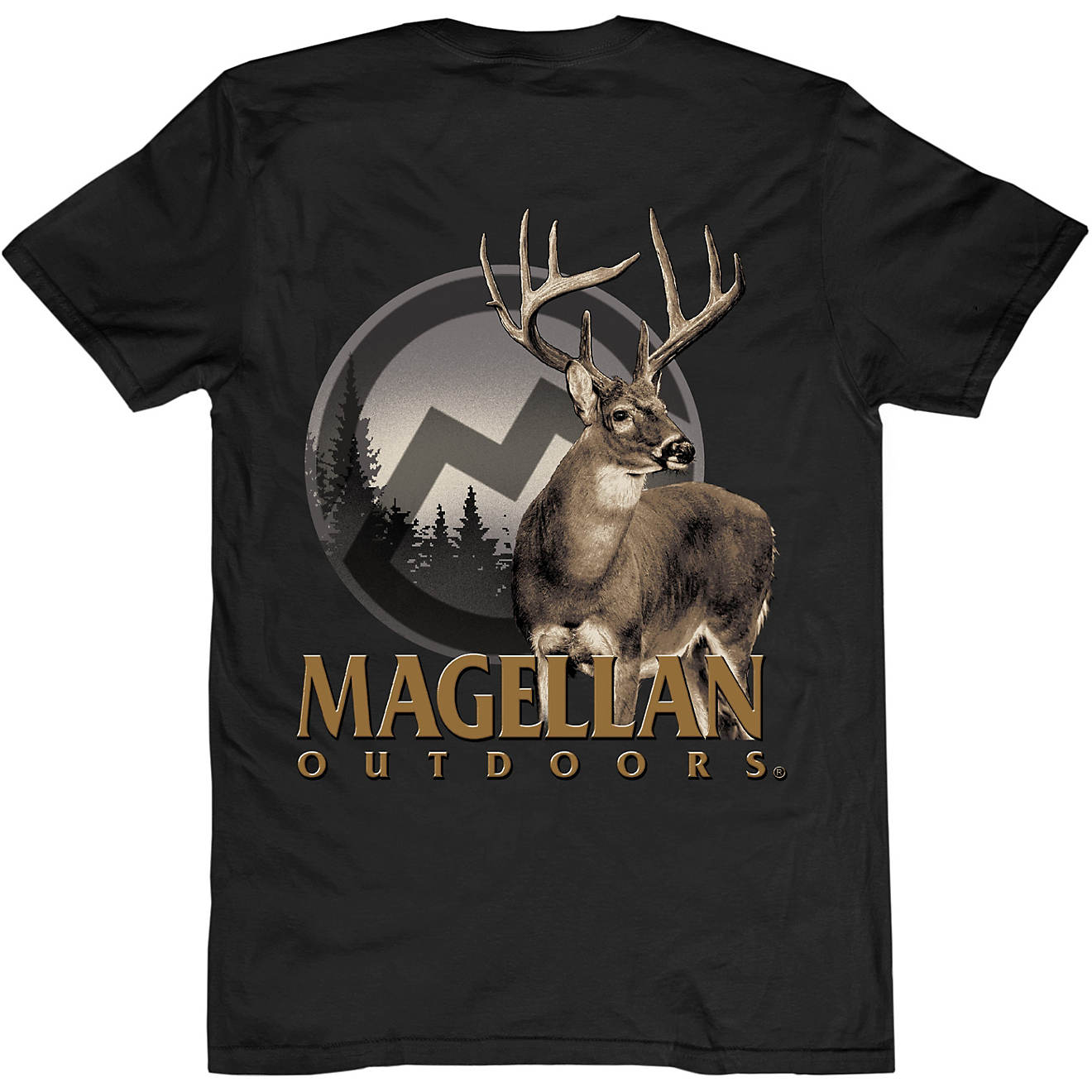 Magellan Outdoors Men's Deer Crooked Graphic Short Sleeve T-shirt                                                                - view number 1