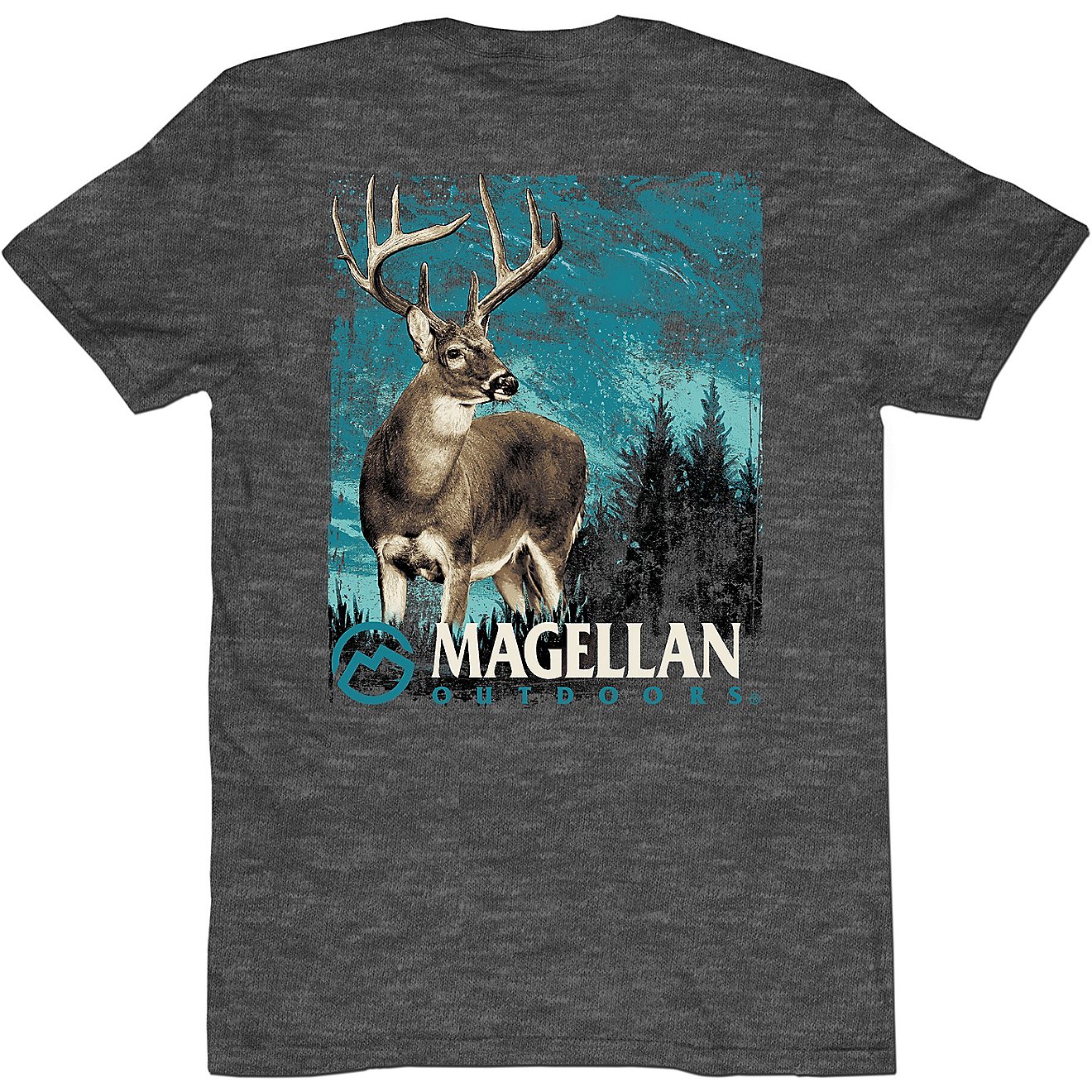 Magellan Outdoors Men's Deer At Night Graphic Short Sleeve T-shirt                                                               - view number 1