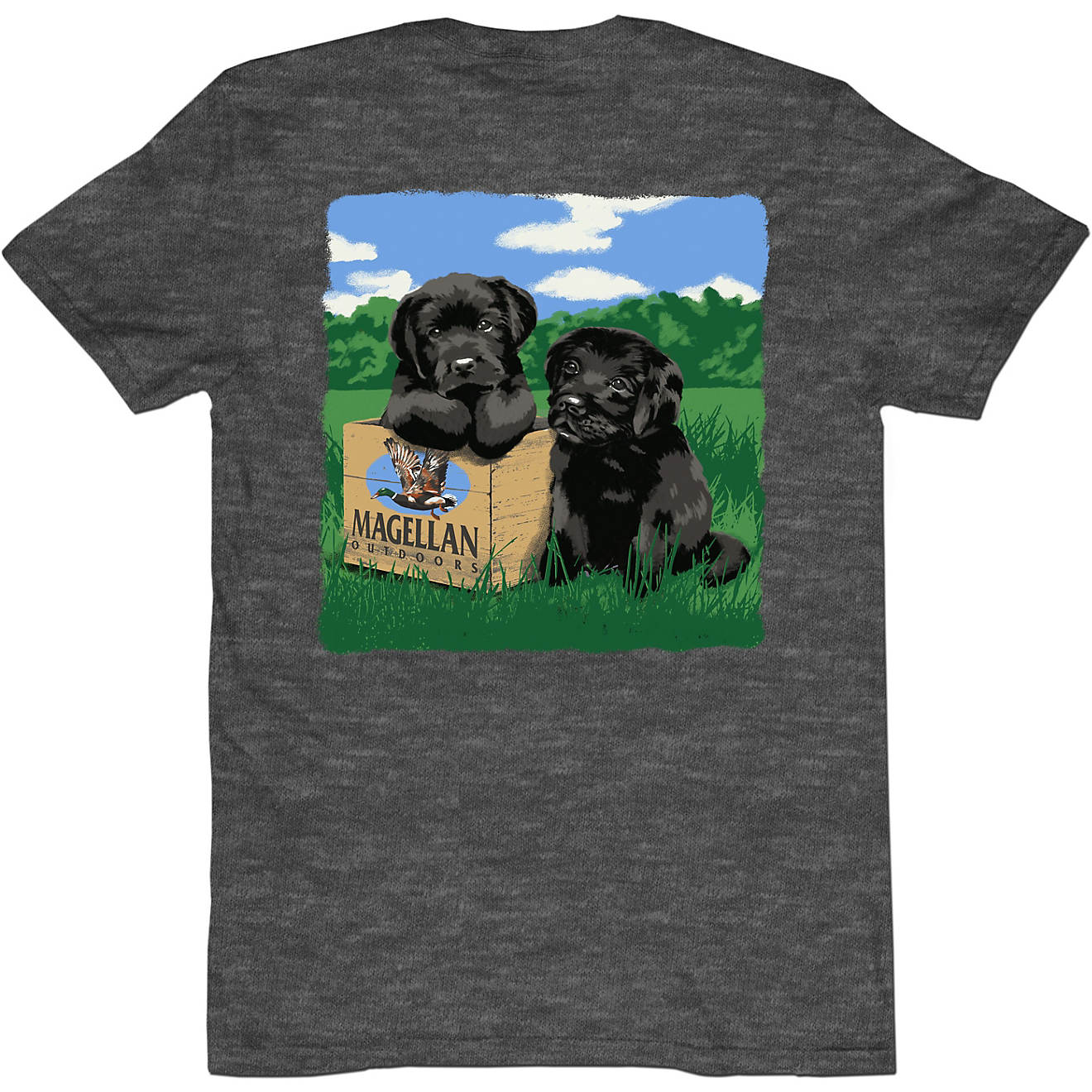 Magellan Outdoors Men's Puppy Shell Box Graphic Short Sleeve T-shirt                                                             - view number 1