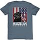Magellan Outdoors Men's Puppy USA Flag Graphic Short Sleeve T-shirt                                                              - view number 1 image