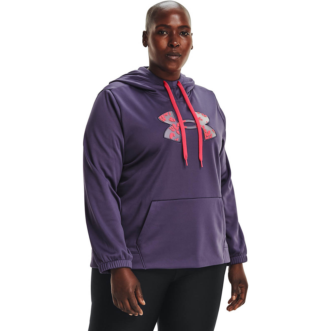 Under Armour Women's Armour Fleece Floral Silicone Big Logo Hoodie                                                               - view number 1