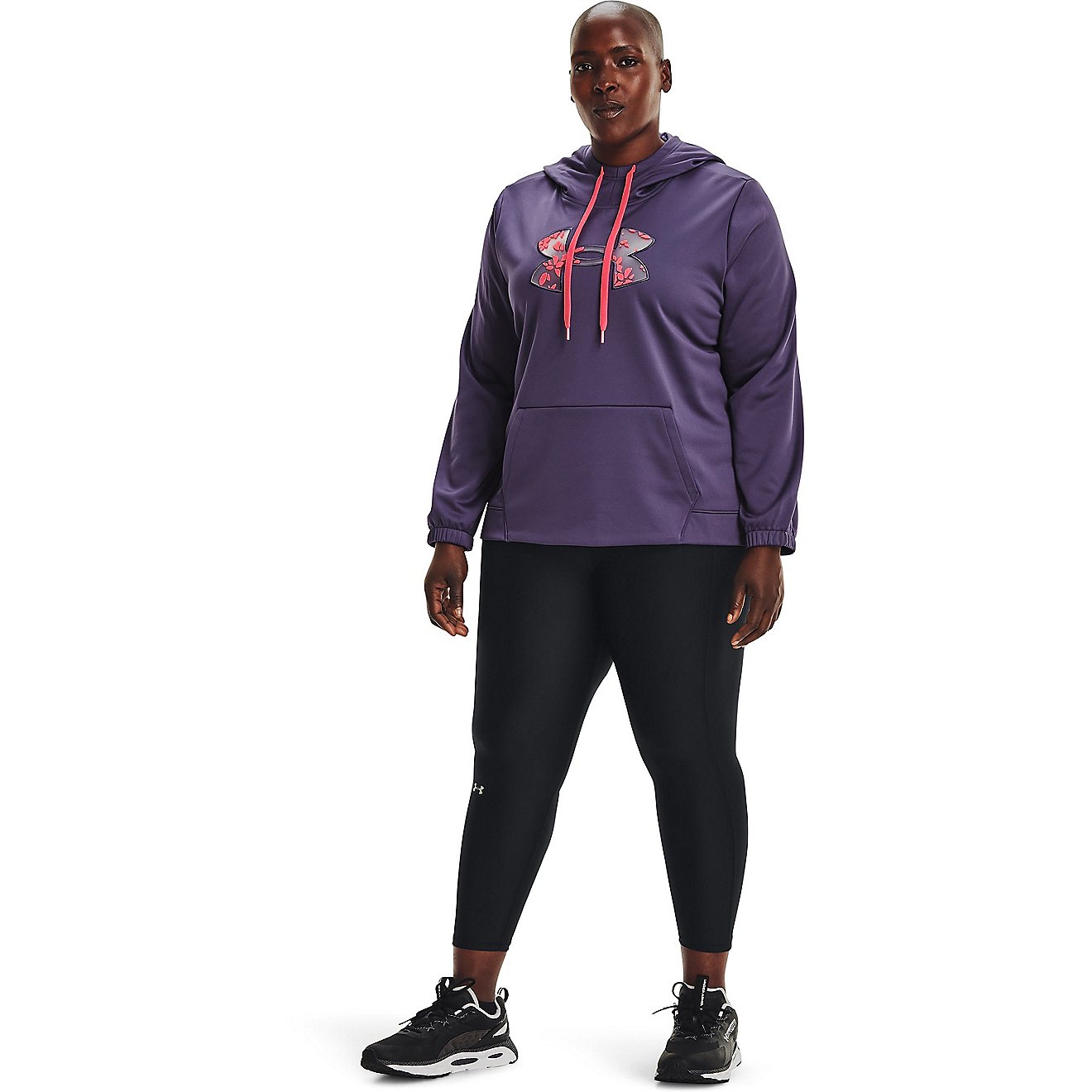 Under Armour Women's Armour Fleece Floral Silicone Big Logo Hoodie                                                               - view number 3