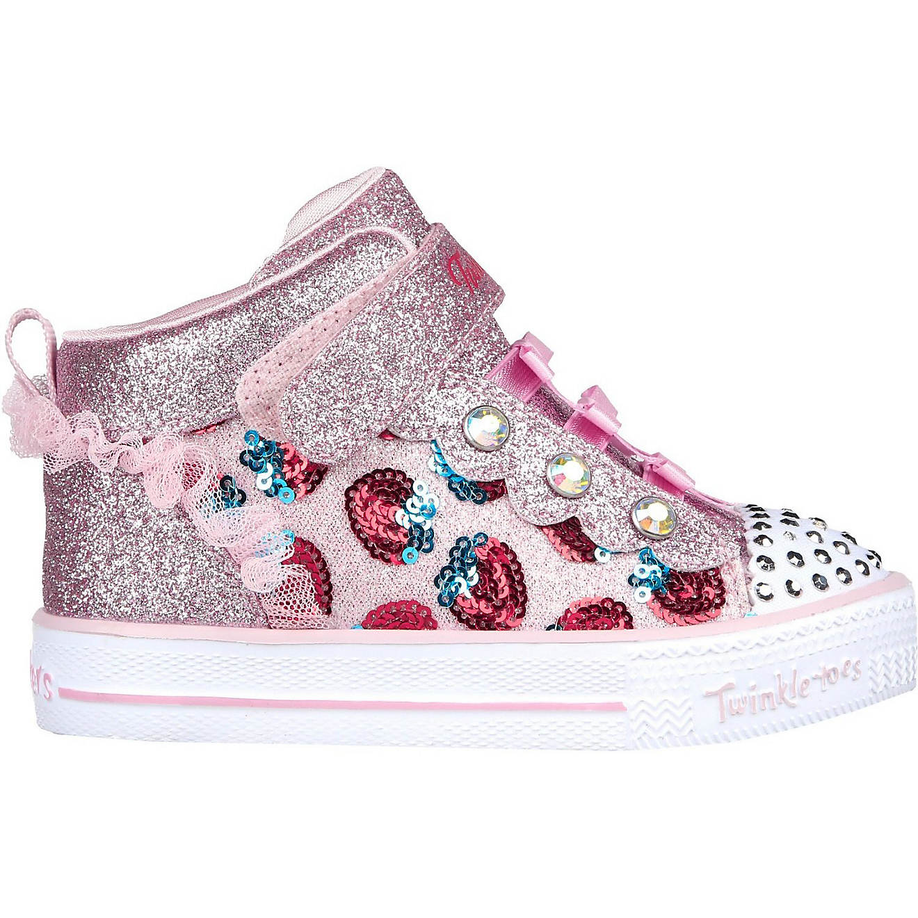 SKECHERS Toddler Girls' Twinkle Toes Shuffle Lite Strawberry Shoes                                                               - view number 1