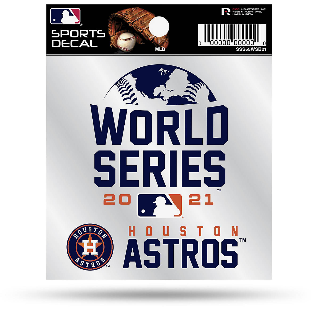 Rico Houston Astros 2021 World Series Participant 4 x 4 in Decal                                                                 - view number 1