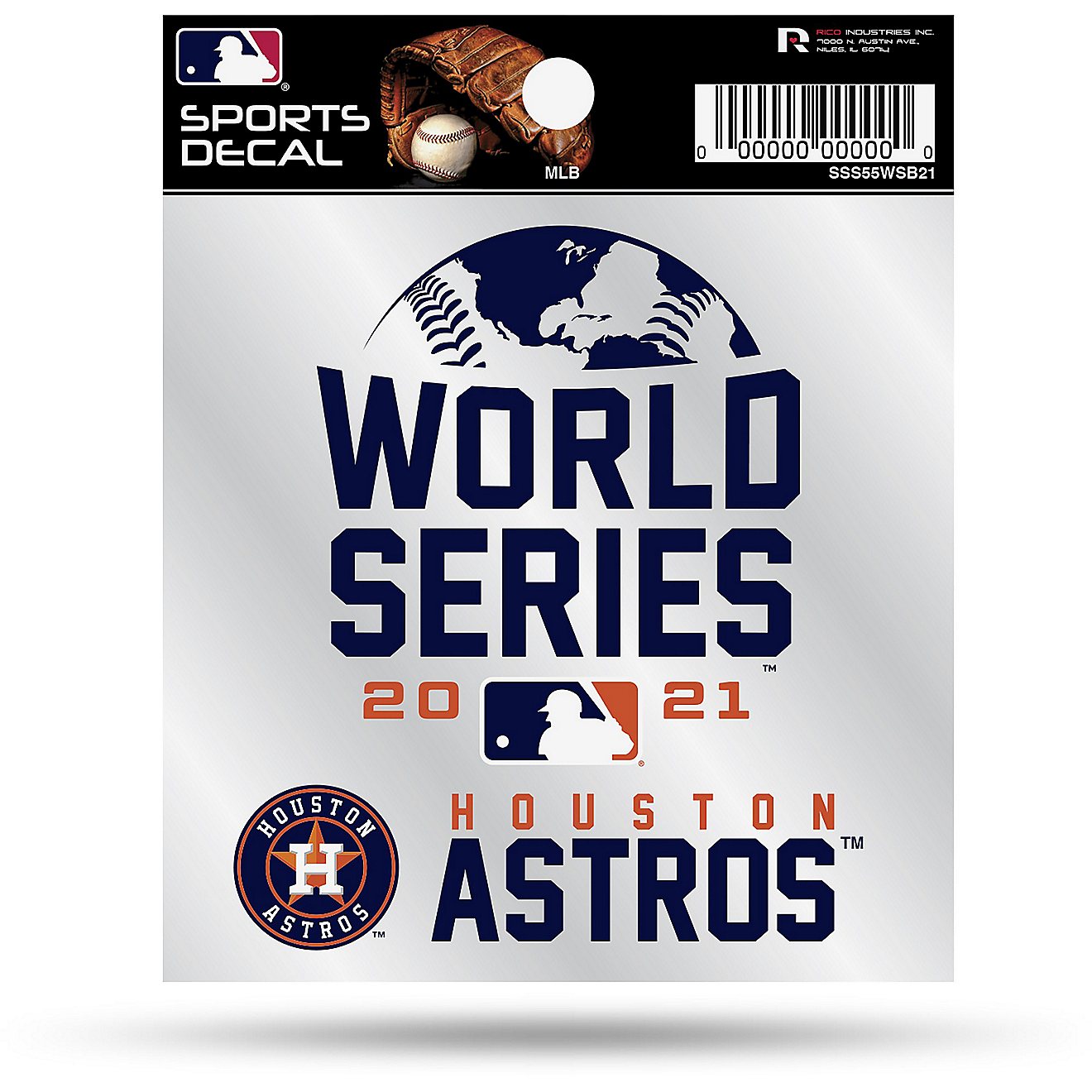 Rico Houston Astros 2021 World Series Participant 4 x 4 in Decal                                                                 - view number 1