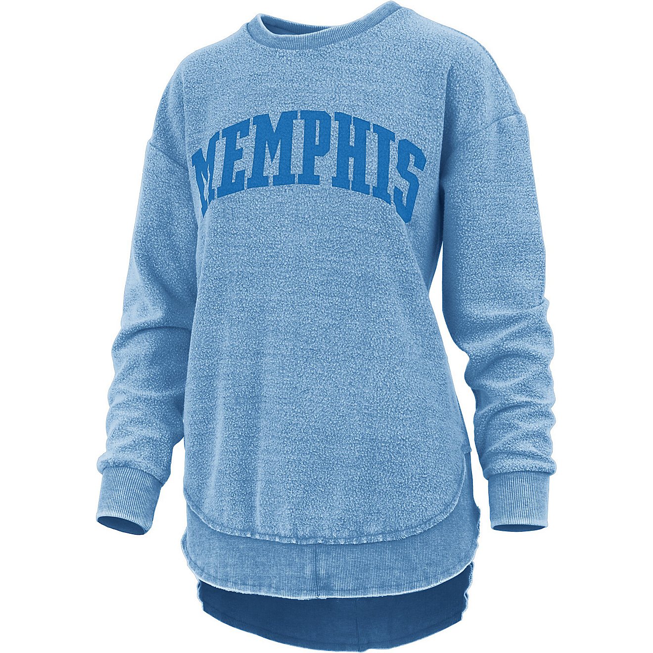 Three Square Women's University of Memphis Ponchoville Vintage Wash Fleece Top                                                   - view number 1