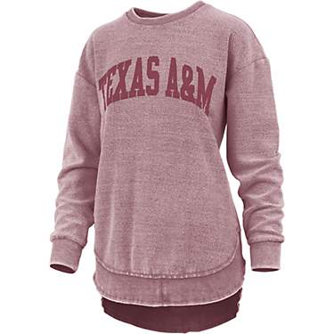 Three Square Women's Texas A&M University Ponchoville Vintage Wash Fleece Top                                                   