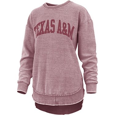 Three Square Women's Texas A&M University Ponchoville Vintage Wash Fleece Top