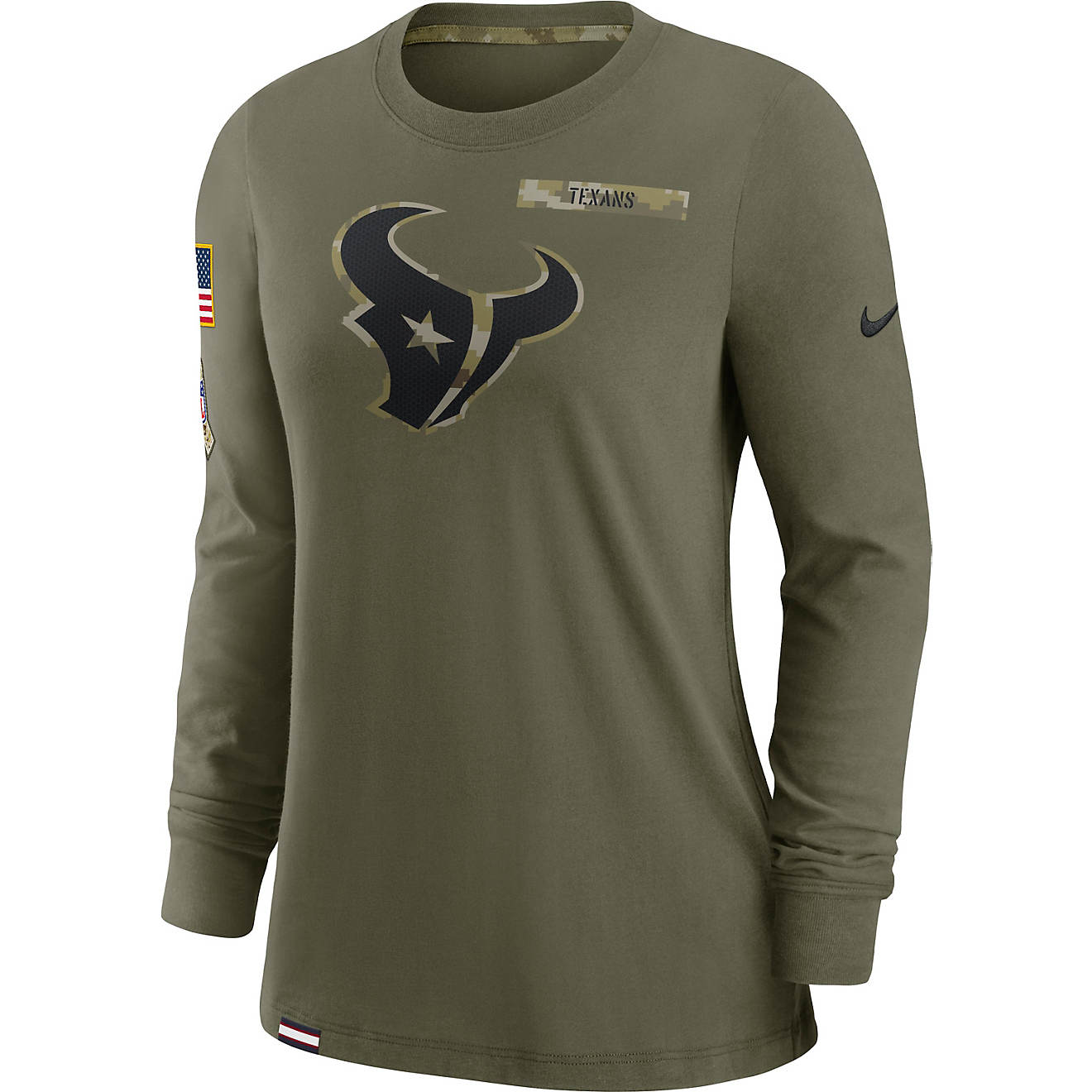 Nike Women's Houston Texans Salute to Service Long Sleeve T-shirt                                                                - view number 1