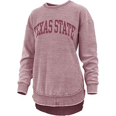 Three Square Women's Texas State University Ponchoville Vintage Wash Fleece Top                                                 