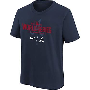 Nike Kids' Atlanta Braves 2021 World Series Participant Authentic Collection Dugout Short Sleeve T-shirt                        