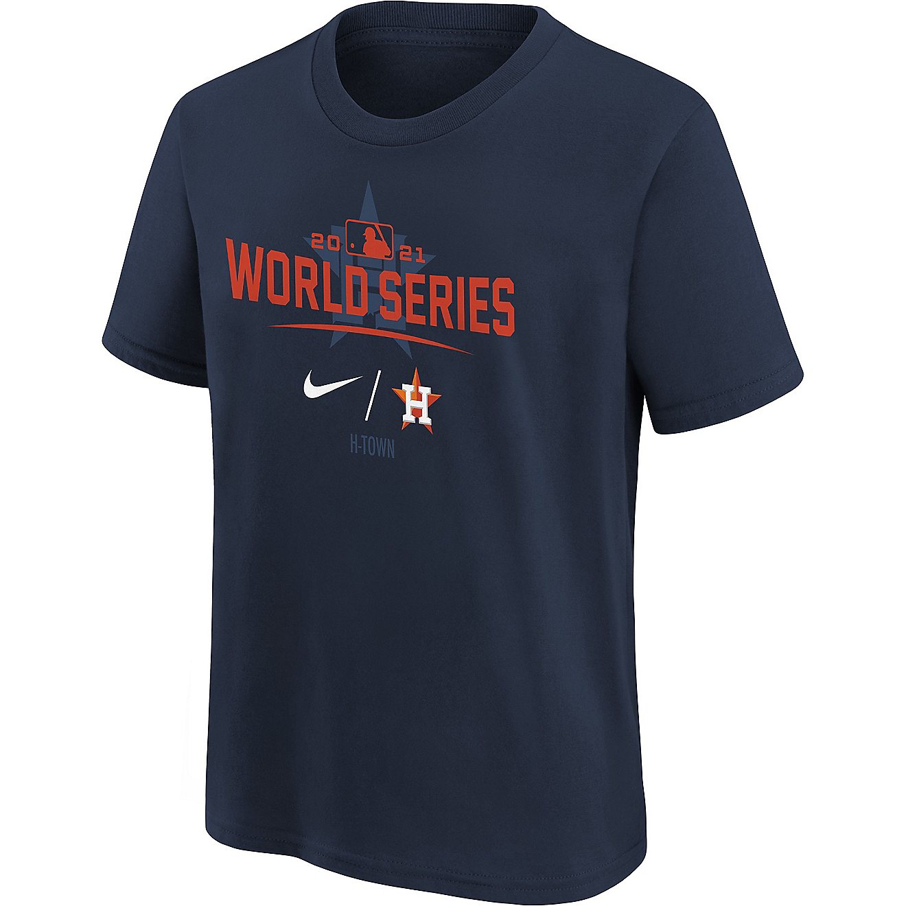 Nike Kids' Houston Astros 2021 World Series Participant Authentic Collection Dugout Short Sleeve T-shirt                         - view number 1