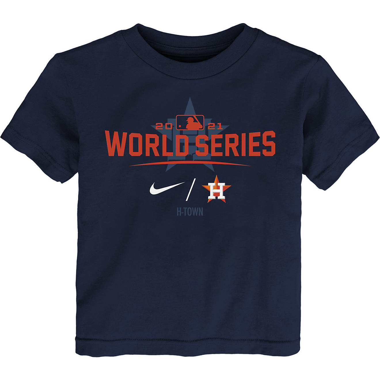 Nike Toddlers' Houston Astros 2021 World Series Participant Authentic Collection Dugout Short Sleeve T-shirt                     - view number 1