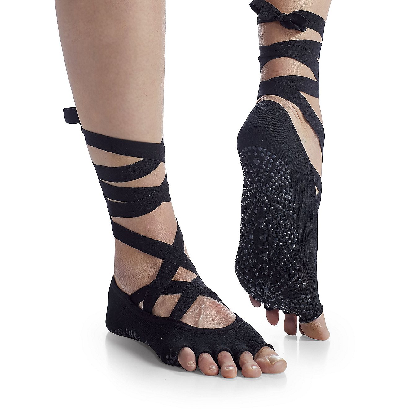 Gaiam Adults' Grippy Lace Up Yoga Socks                                                                                          - view number 2