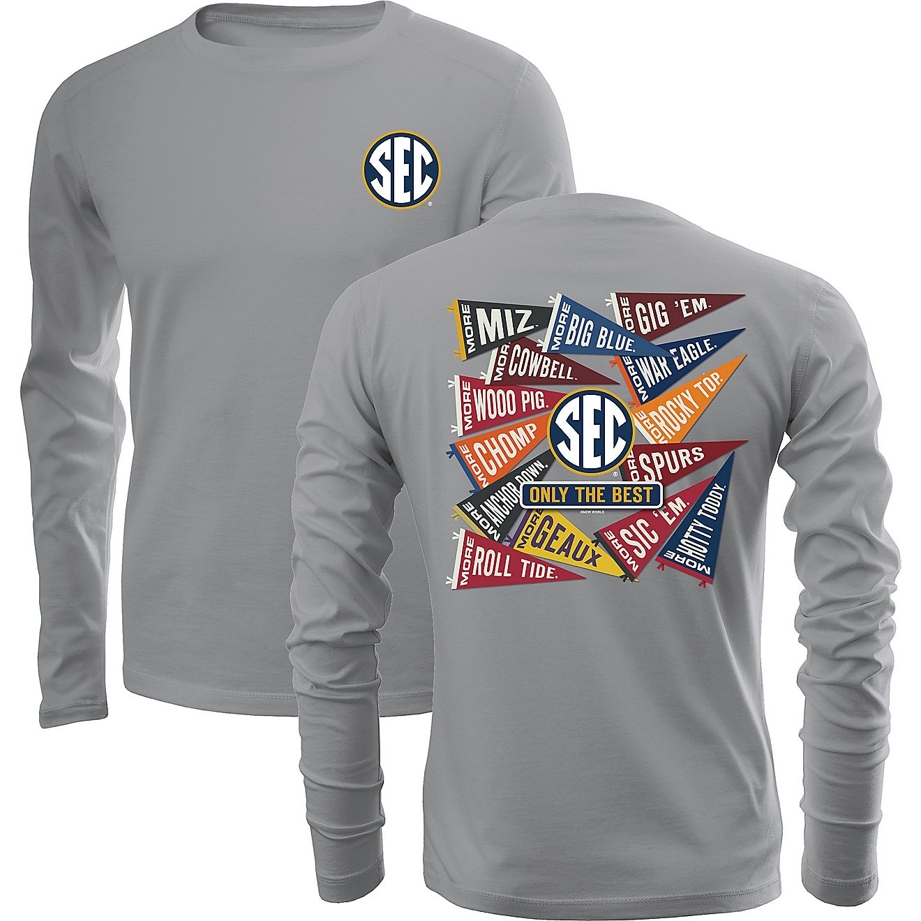 New World Graphics Men's SEC More Pennants Long Sleeve T-shirt                                                                   - view number 1