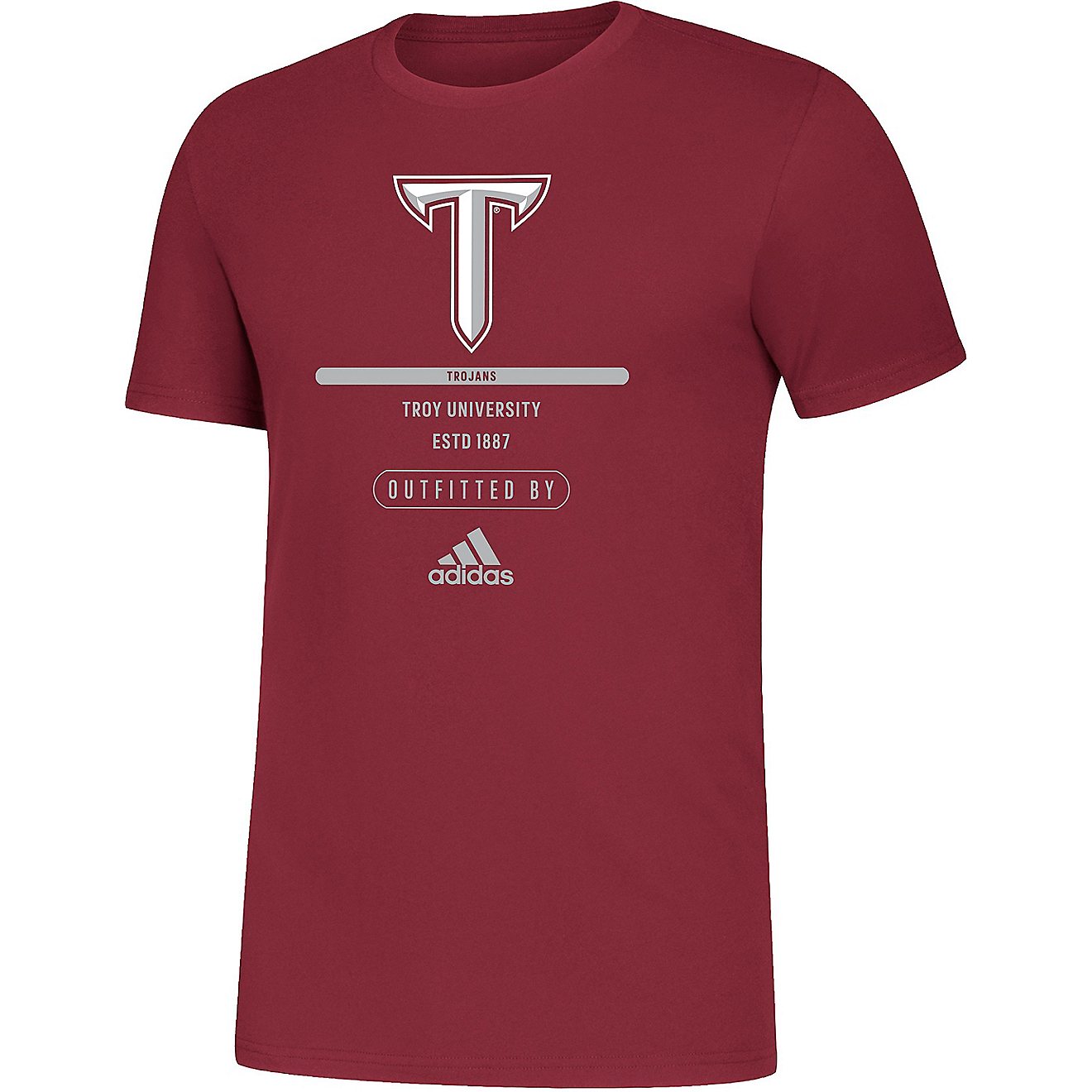 Adidas Men's Troy University Team Logo Amplifier T-shirt                                                                         - view number 1