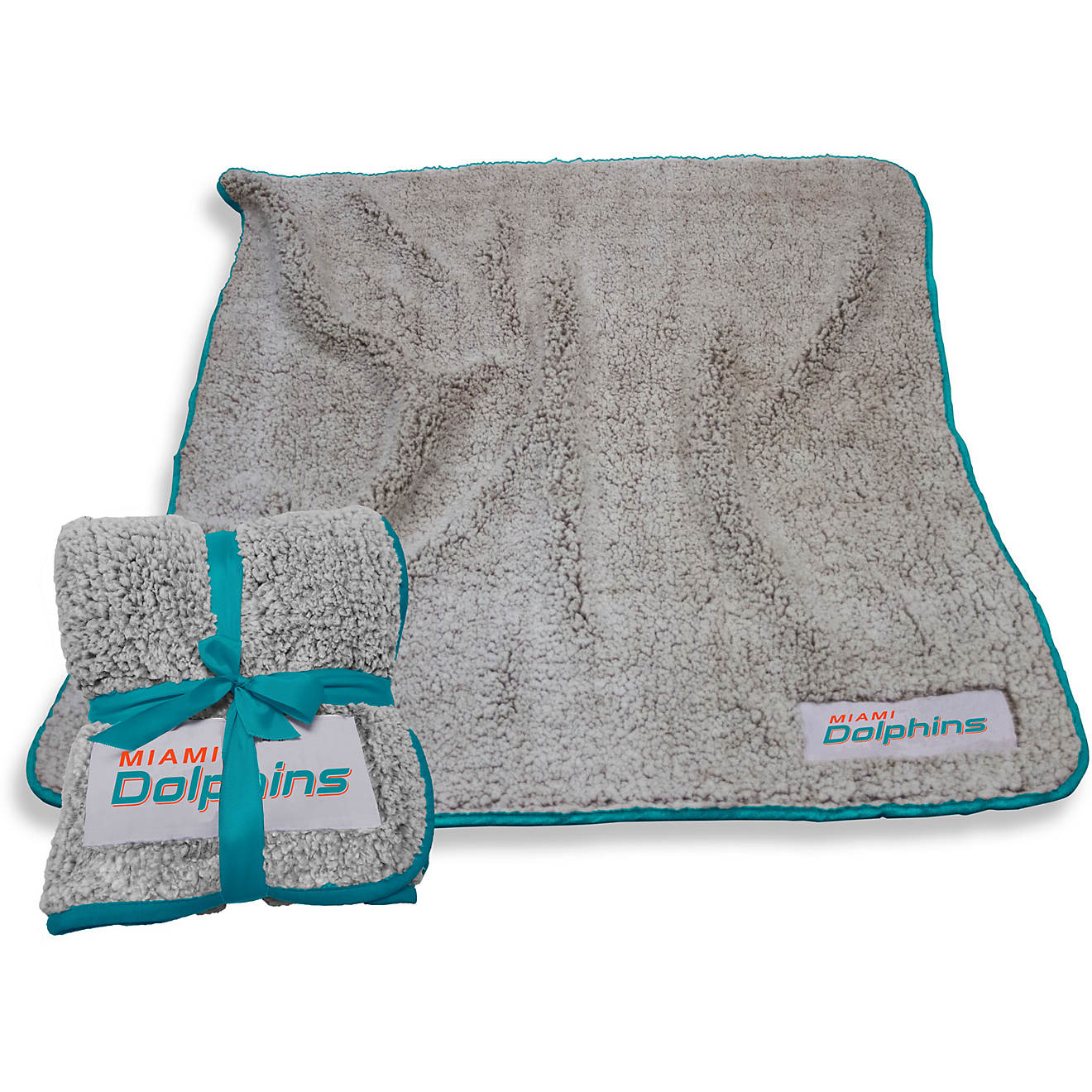 Logo Miami Dolphins Frosty Fleece Blanket                                                                                        - view number 1