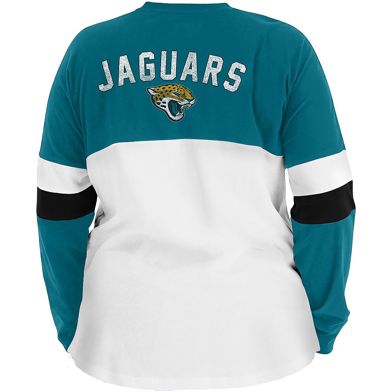New Era Women's Jacksonville Jaguars Plus Size Lace-Up Long Sleeve T-shirt                                                       - view number 3