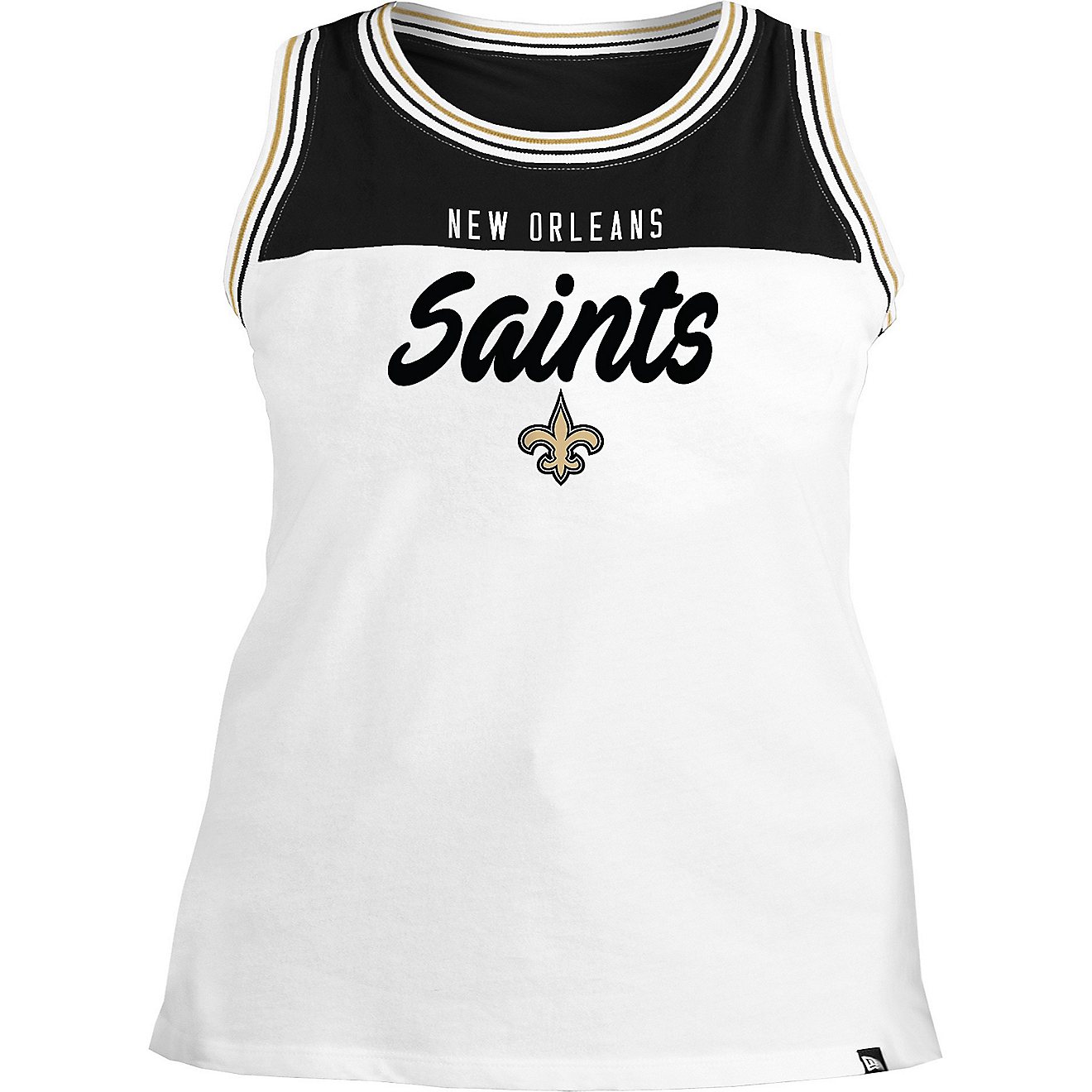 New Era Women's New Orleans Saints Plus Size Contrast Yoke Tank Top                                                              - view number 2