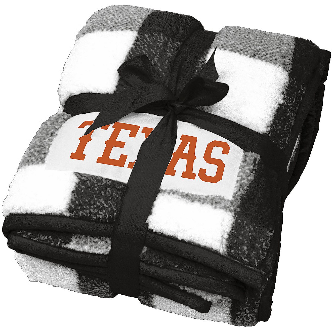 Logo University of Texas Buffalo Check Frosty Fleece Blanket                                                                     - view number 1